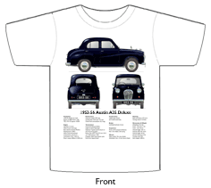 Austin A30 4 door Deluxe 1953-56 T-shirt Front